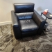 Italsofa Black Leather Adjustable Sofa and Armchair Set
